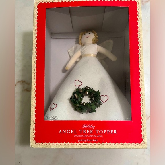 Pottery Barn Kids Holiday Christmas Angel Tree Topper Hearts With Original Box - Picture 1 of 8